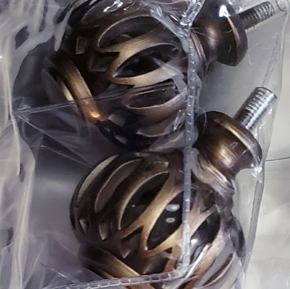New! Cambria Rod End Finials - 2 Sets - Picture 3 of 3
